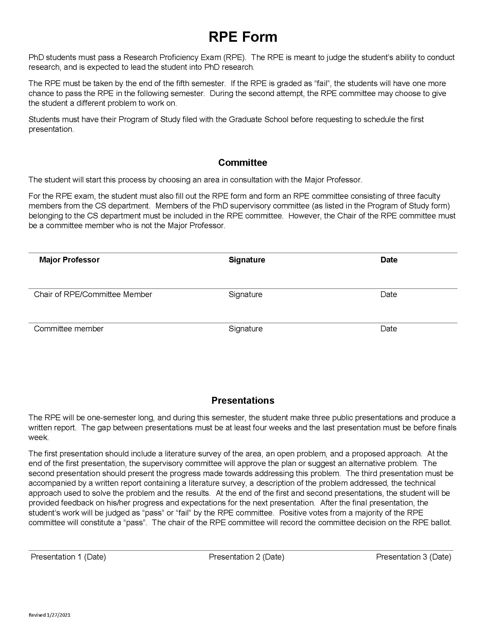 RPE Form